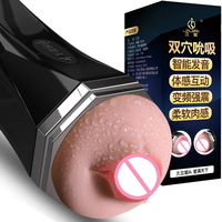 Masturbateur interaction vocale double tête vibrateur outils de masturbation pour hommes produits sexuels pour hommes exercice tasse de masturbation
