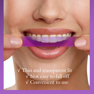 KORMESIC Marque Privée Vente en Gros OEM Bandes Blanchissantes pour les Dents 7D Patch Dentaire Violet Soins Dentaires Soins Bucco-Dentaires Quotidiens Doux pour Hôtels - Product Image 5