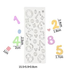 <span class=keywords><strong>Molde</strong></span> de Silicona con Números y Letras para Decoración de Pasteles, Moldes para Galletas con Números - Product Image 4