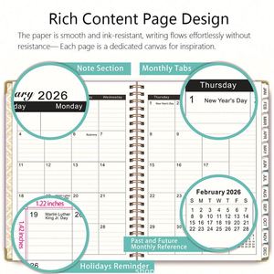 Agenda Semanal Personalizada 2026 con Tapa Dura y Diseño Espiral, Diseña Tu Propio Planificador - Product Image 4