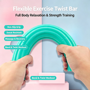 Cylindrical Ribbed TPE Flexible Bend Stick Non-slip Handheld <b>Twisting</b> Rod for Forearm Wrist Strength Training Rehabilitation - Product Image 5