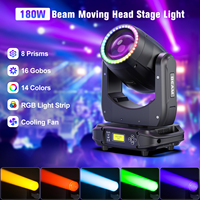 180W 8 prismas 15 Gobo RGB luces con cabezal móvil radiante blanco EQUIPO DE DJ para discoteca Bar Club Navidad escenario DMX iluminación