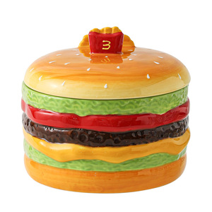 Trendy and visually appealing hamburger/instant noodle bowl, food-grade, high-temperature resistant, dustproof phone holder - Product Image 3