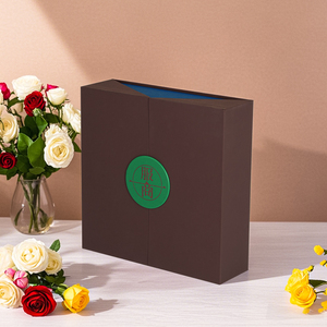 Gran oferta de lujo personalizado magnético 2 dos piezas lado abierto <span class=keywords><strong>doble</strong></span> puerta caja de embalaje de regalo con logotipo para el cuidado de la piel Set botella de Perfume - Product Image 2