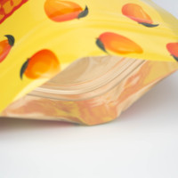 Custom Printing 100G Mango Kubus Candy Stand Up Zakje Fruit Snoep Verpakking Zak Met Raam & Ritssluiting