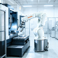 Bras robotique industriel KUKA KR 6 R700-2 pour l'entretien des machines, robot 6 axes, charge utile de 6 kg, portée de 726 mm, conception compacte IP65/IP67