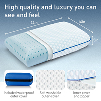 Oreiller froid en gel ultra cool pour le soulagement de la douleur Pcm avec étui en bambou pour le soutien du cou trous d'air Ventilation oreillers en mousse à mémoire de forme