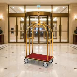 Carrello Portabagagli di Lusso in Acciaio Inox per Hotel, Aeroporti e Servizio Concierge - Product Image 6