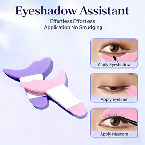 คู่มือการใช้อายไลเนอร์สำหรับมือใหม่ รูปทรงพระจันทร์เสี้ยว ซิลิโคนสำหรับแต่งตา อุปกรณ์ช่วยวางตำแหน่งมาสคาร่า อุปกรณ์เสริมความงาม - Product Image 1