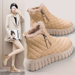 Nouvelles bottes de neige pour femmes, modèle chaud à semelle épaisse, augmentant la taille, de haute qualité, confortables et polyvalentes pour toutes les occasions - Product Image 4