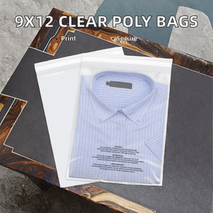 9" X 12" <b>Clear</b> PE Plastic Side Gusset <b>Bags</b> with Gravure Printing Heat Seal Security Feature Suffocation Warning for Pillow Use - Product Image 2