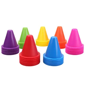 High quality 8cm colorful sports flat head traffic soccer safety football training equipment agility cones