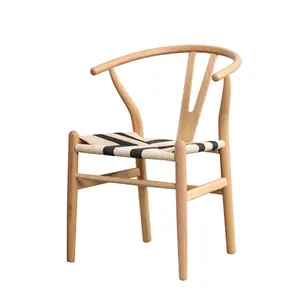 Cadeiras de jantar JIAMUJIA estilo nórdico moderno restaurante cadeira Y cadeira de madeira para sala de jantar com tecido assento de corrida