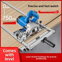 Plaque de guidage de précision pour scie circulaire, base de machine de découpe pour le travail du bois avec échelle, pour découpeuse de marbre et scie de table DIY