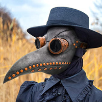 Masque d'Halloween d'oiseau, masque de médecin de la peste, masque à bec, décoration de fête d'Halloween, accessoires de fête