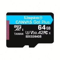 Carte SD 100% originale pour Kingston Canvas Go Plus 64 Go 128 Go 256 Go, carte TF SD 170 Mo/s 64 Go 128 Go, carte mémoire avec adaptateur