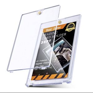 Strong Magnetic Card <b>Protector</b> Hard Plastic Transparent Portable 2.87x4.33 Inch Protective Cover Clip King Star Game Collection - Product Image 2