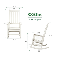Nouvelle Arrivée Chaise à Bascule d'Extérieur HIPS pour Jardin et Terrasse, Mobilier de Jardin Relaxant, Chaise à Bascule Adirondack
