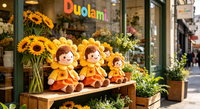 Peluche personnalisée en forme de fleur, jouet en peluche doux pour la décoration de la maison, cadeau pour enfants, peluche en forme de fleur
