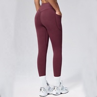 Leggings de yoga taille haute pour femme, double couche, effet ventre plat, rehaussement des fesses, coupe ajustée, extensibles dans les quatre sens, avec ressort latéral, couleur unie