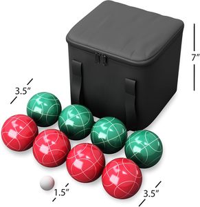 Lot <span class=keywords><strong>de</strong></span> 8 <span class=keywords><strong>boules</strong></span> <span class=keywords><strong>de</strong></span> <span class=keywords><strong>pétanque</strong></span> argentées Cochonnet, étui <span class=keywords><strong>de</strong></span> transport pour jeux <span class=keywords><strong>de</strong></span> pelouse, divertissement sportif, <span class=keywords><strong>boules</strong></span> en métal - Product Image 6