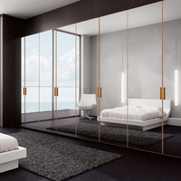 Portes d'armoires en aluminium de style italien, luxe moderne