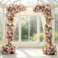 Premium Realistische Seiden-Kunstblumen-Kulisse für Luxus-Hochzeitsveranstaltungen Anpassbare Größe Wunderschöne Blumenwand