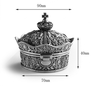 High Grade Flower <b>Wedding</b> <b>Gift</b> <b>Box</b> Vintage Exquisite Jewelry <b>Box</b> Metal <b>Box</b> Jewelry Case - Product Image 2