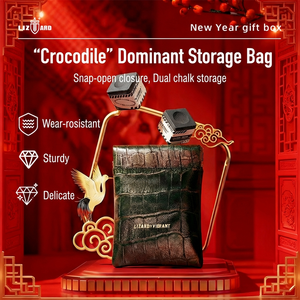 LIZARD Genuine Leather Strong Magnetic <strong>Snooker</strong> Chalk Case New Year <strong>Gifts</strong> for 1/2 Pool Cue - Product Image 2