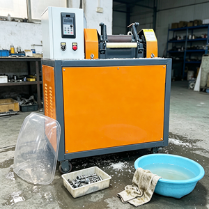 PET Flake <b>Roller</b> Type Variable Speed Plastic Strand Pellet Cutter With Vacuum Exhaust - Product Image 1