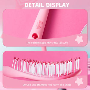 MINISO <span class=keywords><strong>Barbie</strong></span> Series Lindo en forma <span class=keywords><strong>de</strong></span> corazón Forma esponjosa Peine <span class=keywords><strong>de</strong></span> hueso Cabello largo y recto Cojín <span class=keywords><strong>de</strong></span> aire Peine <span class=keywords><strong>de</strong></span> masaje Se puede personalizar - Product Image 4