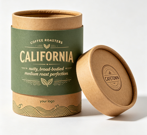 Biodegradable Custom Logo Food Grade Round Cylinder Tea Coffee Gift Packaging Cardboard Paper Tube with Window - Product Image 4