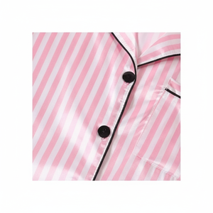 Conjunto de pijama corto de satén para mujer, suave, sedoso, ligero, elegante, cómodo para estar en casa en verano. - Product Image 1