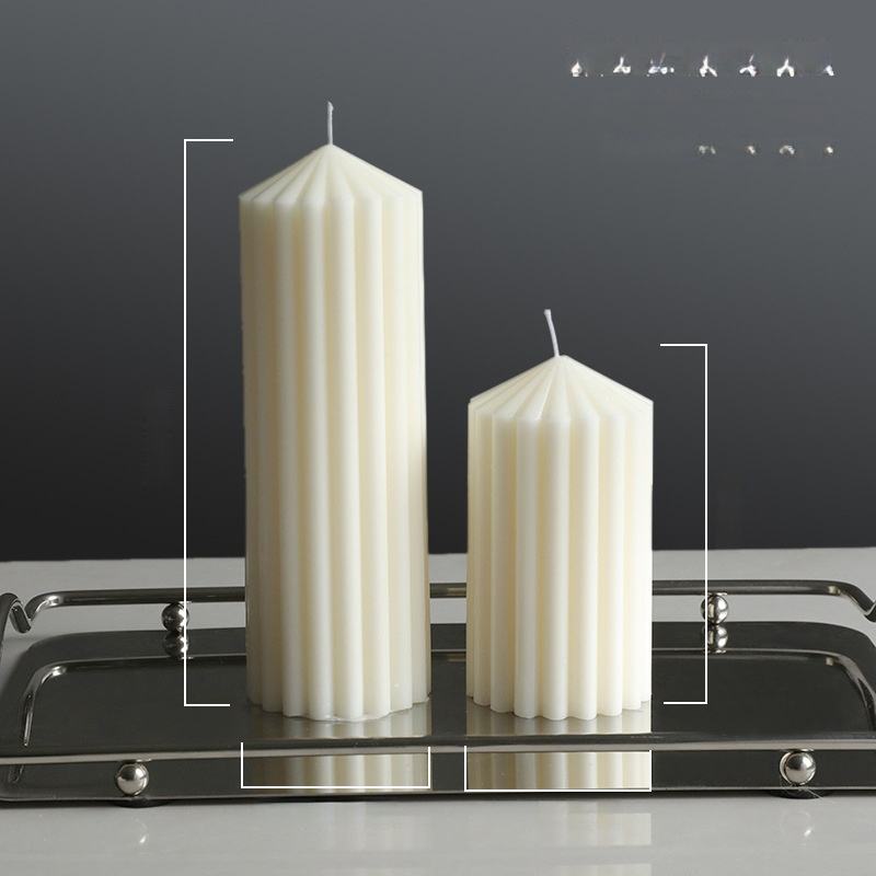 Small Church Point Serrated Candle