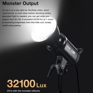 GODOX SL100D ไฟวิดีโอซีรีส์100W 5600K SL แผงจอแอลซีดี LED กลางแจ้งแสงเอาท์พุทต่อเนื่อง Bowens MOUNT ไฟสตูดิโอ - Product Image 3