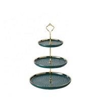 Plateaux en céramique pour desserts de mariage, présentoir à gâteaux et desserts de mariage, sur mesure, 3 niveaux, pour service à thé, 10 pièces