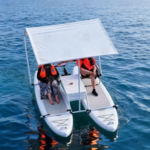 Bote Pontón Inflable para 2 Personas con Motor, Tabla de Sup Inflable, Conector Eléctrico, Marco de Sup para Pesca - Product Image 4