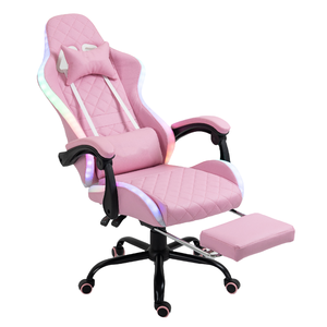 Chaises de jeu Ddp en cuir PU <span class=keywords><strong>rose</strong></span> bon marché, chaises inclinables de jeu, fauteuil de jeu de course RVB avec éclairage - Product Image 2