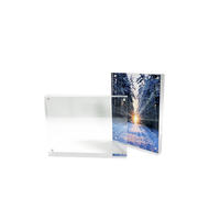 Cadres photo en acrylique transparent de 10 mm, double face, 4x6 pouces, exquis, pour tables