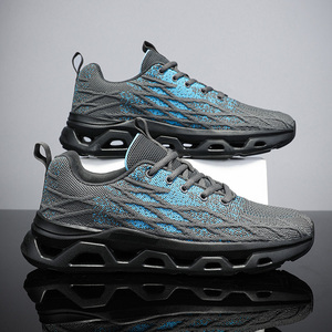 Chaussures de course sur route pour hommes, baskets de jogging, chaussures de trail running, tissu extensible minimaliste, maille respirante, coupe basse, à lacets - Product Image 4