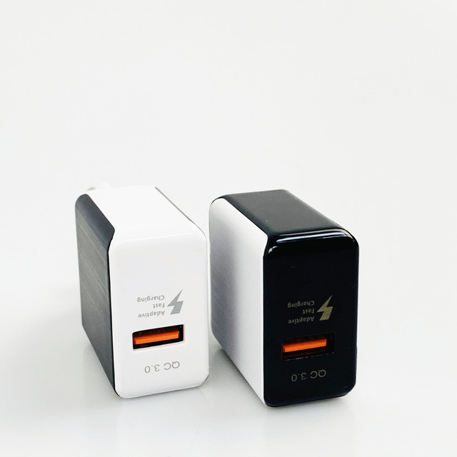 Single USB Mobile Phone Charger with 18W QC3.0 Fast Charging, Suitable for Electric Laptops in the EU/US