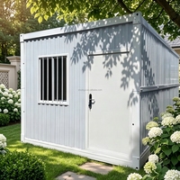 Casa Contenedor Plegable Prefabricada, Cabaña Modular Portátil con Ventana, Habitación Contenedor de Ensamblaje Rápido para Oficina o Almacenamiento en el Patio Trasero