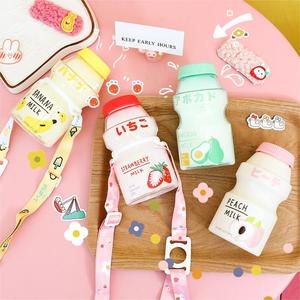 Madou 480Ml <span class=keywords><strong>Cute</strong></span> Tour Milk Cartoon Printing Kawaii Pink Cup Shaker bottiglia di acqua potabile in plastica per bambine - Product Image 5