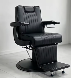 Customizable Color Reclining Barber Chair Adjustable Footrest Heavy-Duty Hydraulic Pump <b>360</b> Degree Rotation Base Barber Shop - Product Image 6
