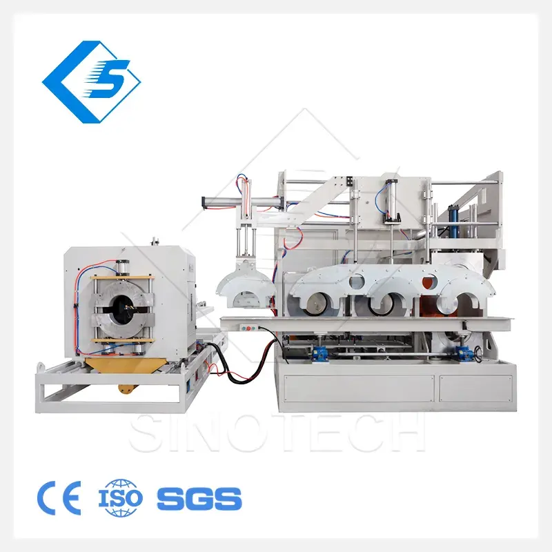 2023 Full Automatic R Type U Type PVC Plastic drainage conduit Pipe Cutting and Auto Belling / Socket / Expanding Making Machine