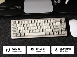 Clavier de jeu mécanique EPOMAKER P65, montage Gasket, disposition compacte 65%, sans fil tri-mode, touches PBT RGB à échange à chaud pour <span class=keywords><strong>PC</strong></span> Mac - Product Image 5