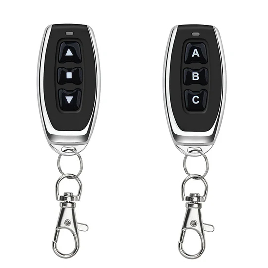 QIACHIP KT05 433Mhz 2 Button 3 Button Metal Remote Control Learning Code EV1527 Wireless Transmitter