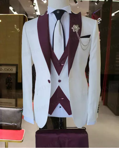 2025 <span class=keywords><strong>blanc</strong></span> noir <span class=keywords><strong>bleu</strong></span> coupe ajustée 3 pièces ensemble Blazer <span class=keywords><strong>mariage</strong></span> formel <span class=keywords><strong>mariage</strong></span> bal Masculino hommes costumes pour hommes - Product Image 5