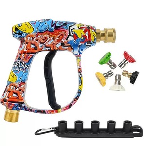 Pistola <span class=keywords><strong>de</strong></span> Agua <span class=keywords><strong>de</strong></span> Alta Presión para <span class=keywords><strong>Lavado</strong></span> <span class=keywords><strong>y</strong></span> Cuidado <span class=keywords><strong>de</strong></span> Autos, <span class=keywords><strong>de</strong></span> Aleación <span class=keywords><strong>de</strong></span> Aluminio <span class=keywords><strong>y</strong></span> Plástico, con 5 Boquillas <span class=keywords><strong>de</strong></span> Colores, Patrones <span class=keywords><strong>de</strong></span> Cono <span class=keywords><strong>y</strong></span> Abanico, Nueva Edición Limitada Pintada - Product Image 1