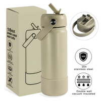 Service en ligne 24h/24, bouteille isotherme de voyage en acier inoxydable de 18 oz, avec poignée, isolation thermique, double paroi, gobelet sous vide avec couvercle